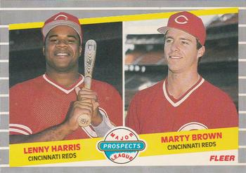 #645 Lenny Harris / Marty Brown - Cincinnati Reds - 1989 Fleer Baseball