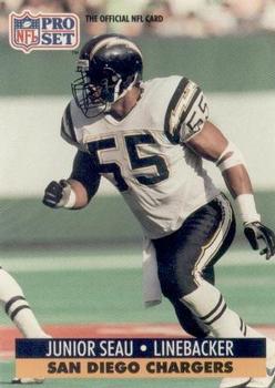 #645 Junior Seau - San Diego Chargers - 1991 Pro Set Football