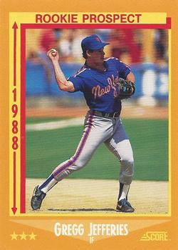 #645 Gregg Jefferies - New York Mets - 1988 Score Baseball