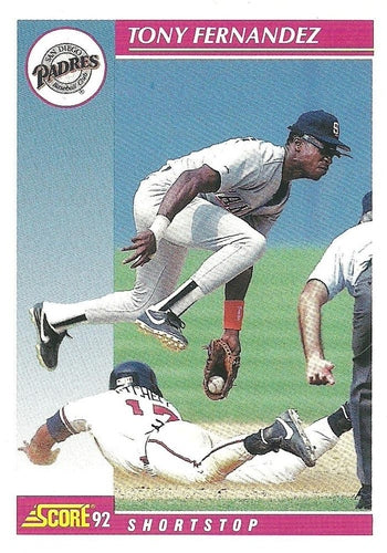 #645 Tony Fernandez - San Diego Padres - 1992 Score Baseball