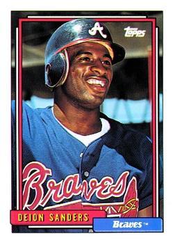 #645 Deion Sanders - Atlanta Braves - 1992 Topps Baseball