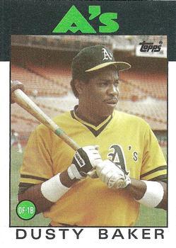 #645 Dusty Baker - Oakland Athletics - 1986 Topps Baseball