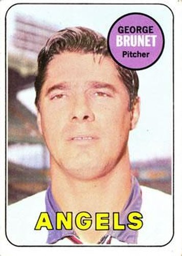 #645 George Brunet - California Angels - 1969 Topps Baseball