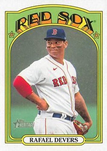 #645 Rafael Devers - Boston Red Sox - 2021 Topps Heritage Baseball