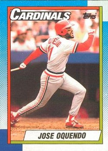 #645 Jose Oquendo - St. Louis Cardinals - 1990 O-Pee-Chee Baseball