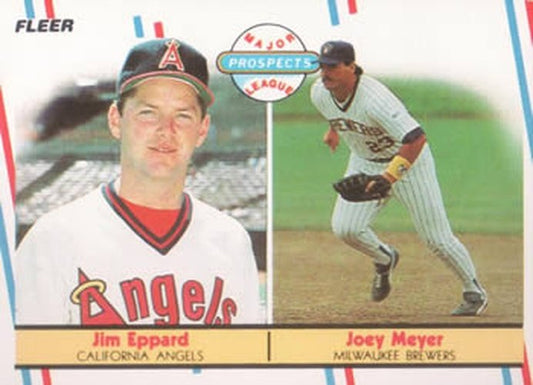 #645 Jim Eppard / Joey Meyer - California Angels / Milwaukee Brewers - 1988 Fleer Baseball