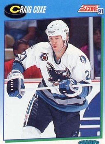 #646 Craig Coxe - San Jose Sharks - 1991-92 Score Canadian Hockey