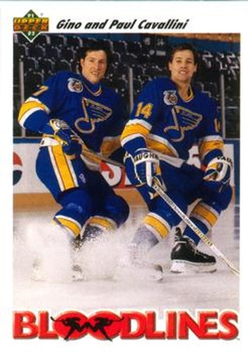 #646 Gino Cavallini / Paul Cavallini - St. Louis Blues - 1991-92 Upper Deck Hockey