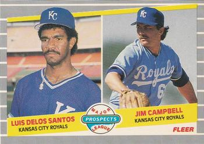 #646 Luis De Los Santos / Jim Campbell - Kansas City Royals - 1989 Fleer Baseball