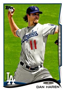 #646 Dan Haren - Los Angeles Dodgers - 2014 Topps Baseball