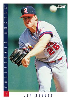 #646 Jim Abbott - California Angels - 1993 Score Baseball