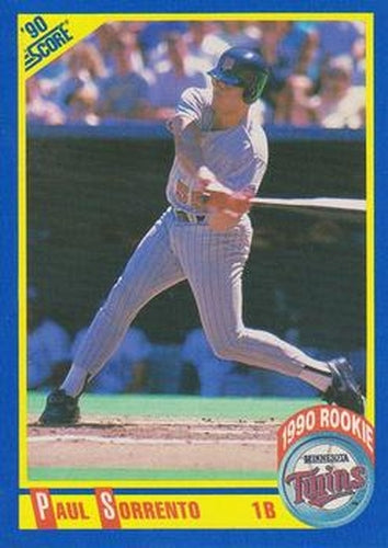 #647 Paul Sorrento - Minnesota Twins - 1990 Score Baseball