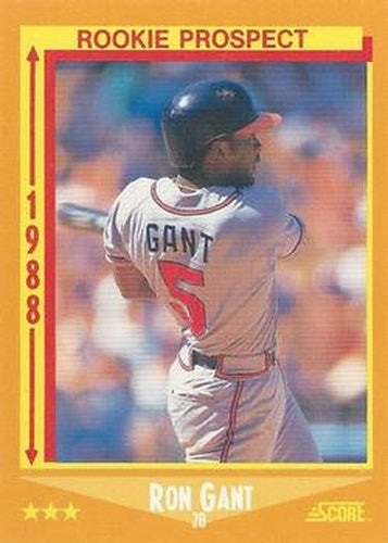 #647 Ron Gant - Atlanta Braves - 1988 Score Baseball