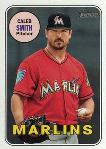 #647 Caleb Smith - Miami Marlins - 2018 Topps Heritage Baseball