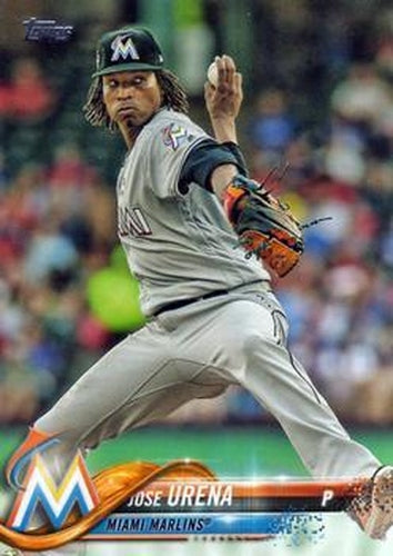 #647 Jose Urena - Miami Marlins - 2018 Topps Baseball