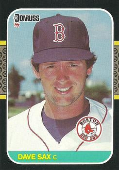 #647 Dave Sax - Boston Red Sox - 1987 Donruss Baseball