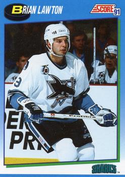 #648 Brian Lawton - San Jose Sharks - 1991-92 Score Canadian Hockey