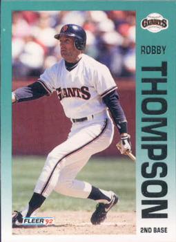 #648 Robby Thompson - San Francisco Giants - 1992 Fleer Baseball