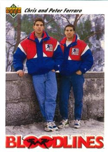 #648 Chris Ferraro / Peter Ferraro - USA - 1991-92 Upper Deck Hockey