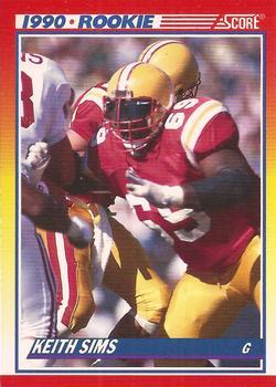 #648 Keith Sims - Iowa State Cyclones / Miami Dolphins - 1990 Score Football