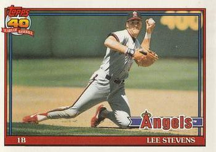 #648 Lee Stevens - California Angels - 1991 O-Pee-Chee Baseball