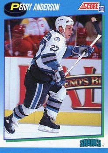 #649 Perry Anderson - San Jose Sharks - 1991-92 Score Canadian Hockey