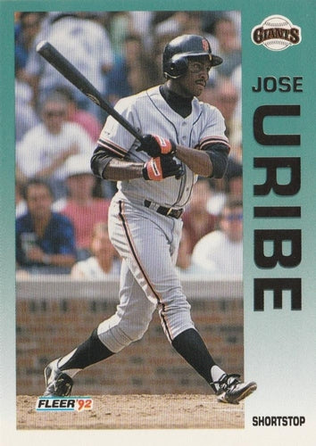 #649 Jose Uribe - San Francisco Giants - 1992 Fleer Baseball