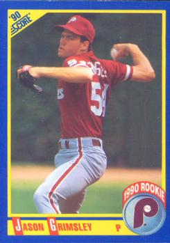 #649 Jason Grimsley - Philadelphia Phillies - 1990 Score Baseball