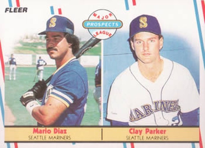 #649 Mario Diaz / Clay Parker - Seattle Mariners - 1988 Fleer Baseball