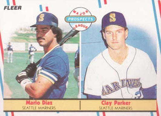 #649 Mario Diaz / Clay Parker - Seattle Mariners - 1988 Fleer Baseball