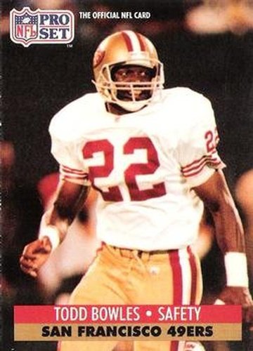 #649 Todd Bowles - San Francisco 49ers - 1991 Pro Set Football