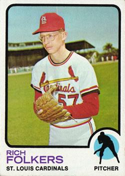 #649 Rich Folkers - St. Louis Cardinals - 1973 Topps Baseball