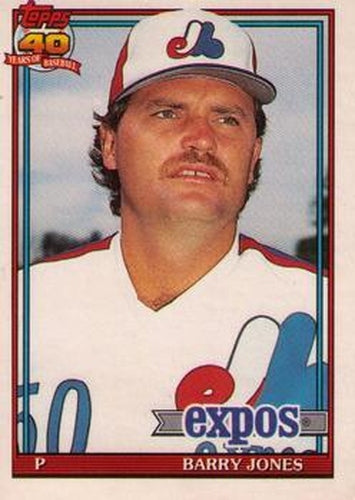 #64T Barry Jones - Montreal Expos - 1991 Topps Traded Baseball