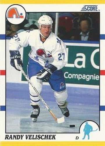 #64T Randy Velischek - Quebec Nordiques - 1990-91 Score Rookie and Traded Hockey