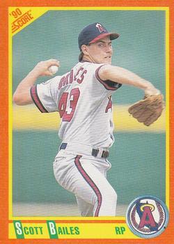 #64T Scott Bailes - California Angels - 1990 Score Rookie & Traded Baseball