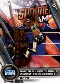 #64 Bayley def. Ember Moon to Retain the SmackDown Women's Championship - 2020 Topps WWE Women's Division Wrestling