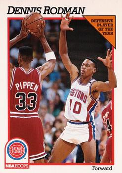 #64 Dennis Rodman - Detroit Pistons - 1991-92 Hoops Basketball