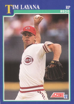 #64 Tim Layana - Cincinnati Reds - 1991 Score Baseball