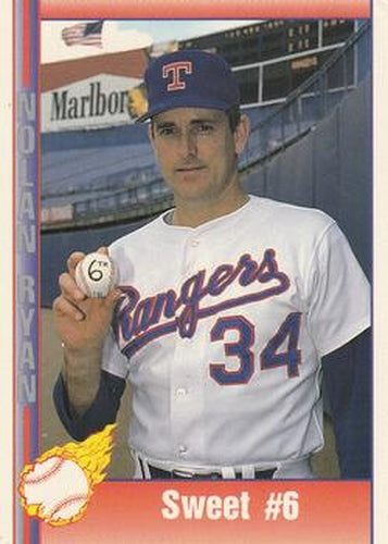 #64 Sweet Number 6 - Texas Rangers - 1991 Pacific Nolan Ryan Texas Express I Baseball