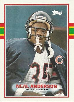 #64 Neal Anderson - Chicago Bears - 1989 Topps Football