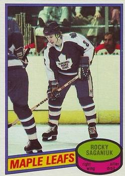 #64 Rocky Saganiuk - Toronto Maple Leafs - 1980-81 O-Pee-Chee Hockey