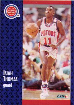 #64 Isiah Thomas - Detroit Pistons - 1991-92 Fleer Basketball