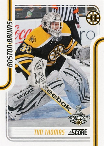 #64 Tim Thomas - Boston Bruins - 2011-12 Score Hockey