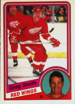 #64 Greg Smith - Detroit Red Wings - 1984-85 O-Pee-Chee Hockey