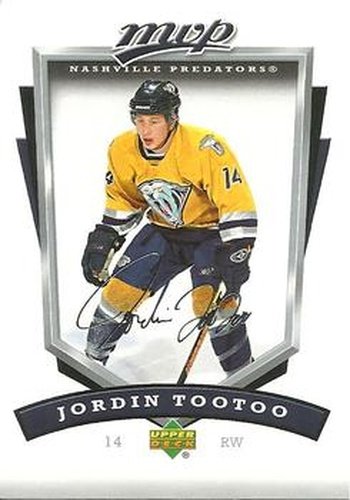 #164 Jordin Tootoo - Nashville Predators - 2006-07 Upper Deck MVP Hockey