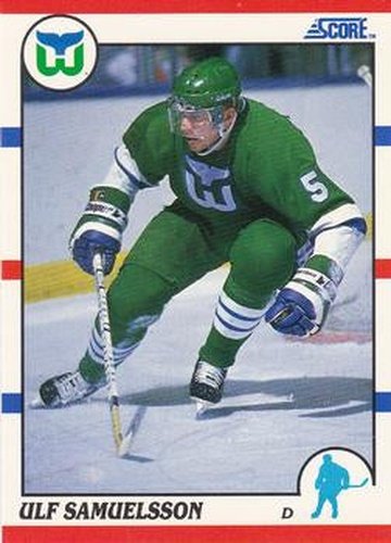 #64 Ulf Samuelsson - Hartford Whalers - 1990-91 Score Hottest and Rising Stars Hockey