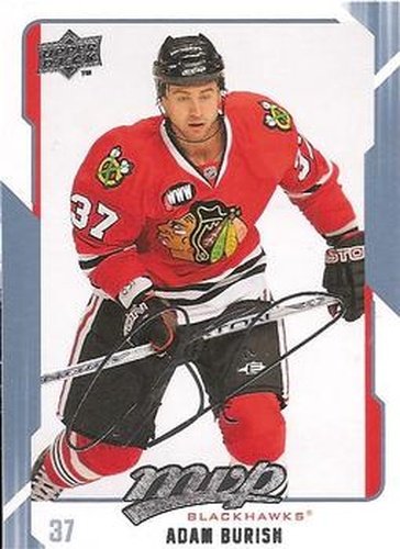 #64 Adam Burish - Chicago Blackhawks - 2008-09 Upper Deck MVP Hockey