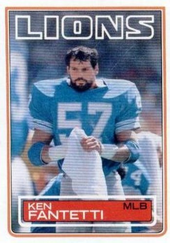 #64 Ken Fantetti - Detroit Lions - 1983 Topps Football