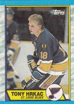 #64 Tony Hrkac - St. Louis Blues - 1989-90 Topps Hockey