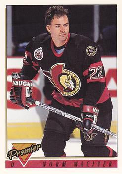 #64 Norm Maciver - Ottawa Senators - 1993-94 Topps Premier Hockey